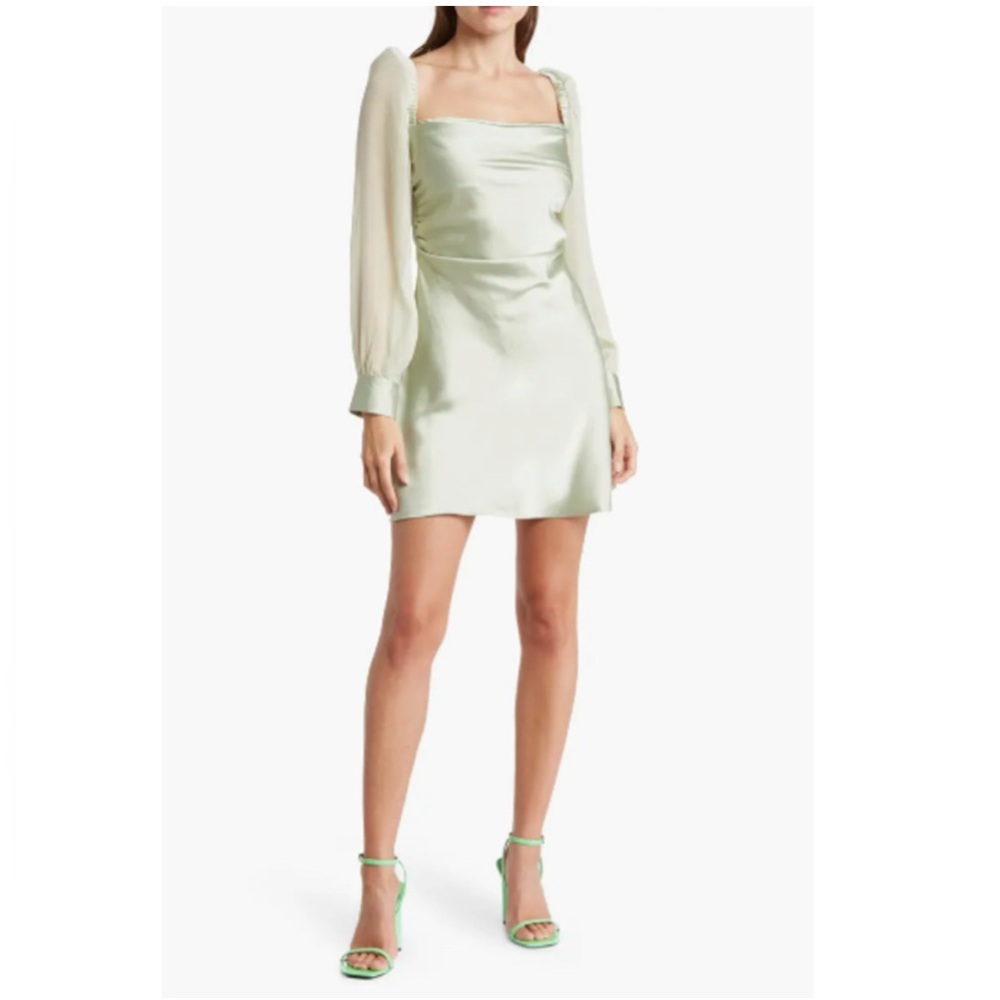 Weworewhat satin cowl neck dress